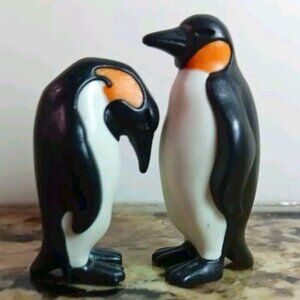 Playmobil Miniature 2 emperor penguin couple - animals Cute! Pair For Life.